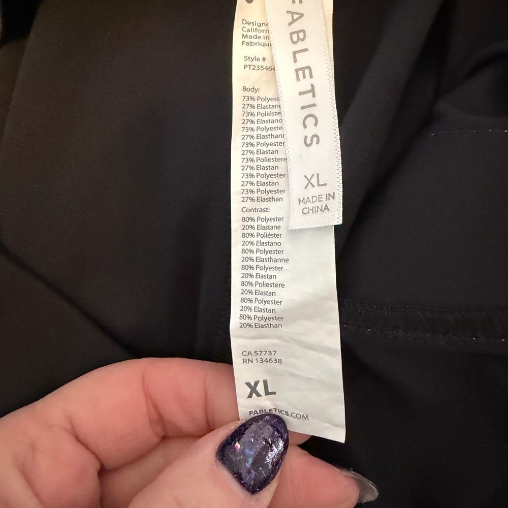 Fabletics Black Leggings Extra Large - image 3